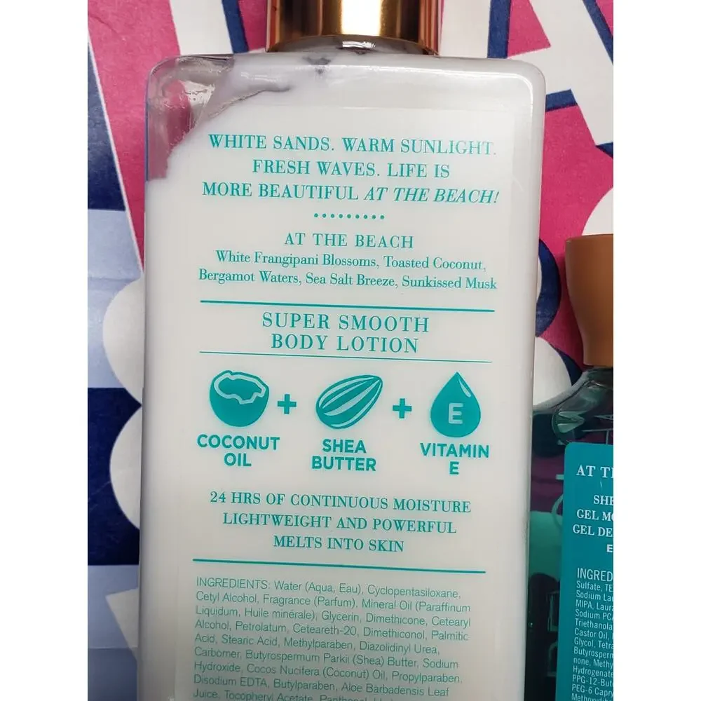 BBW At The Beach Moisture Body Lotion, Shower Gel Travel & Ultra Shea Body Cream